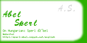 abel sperl business card